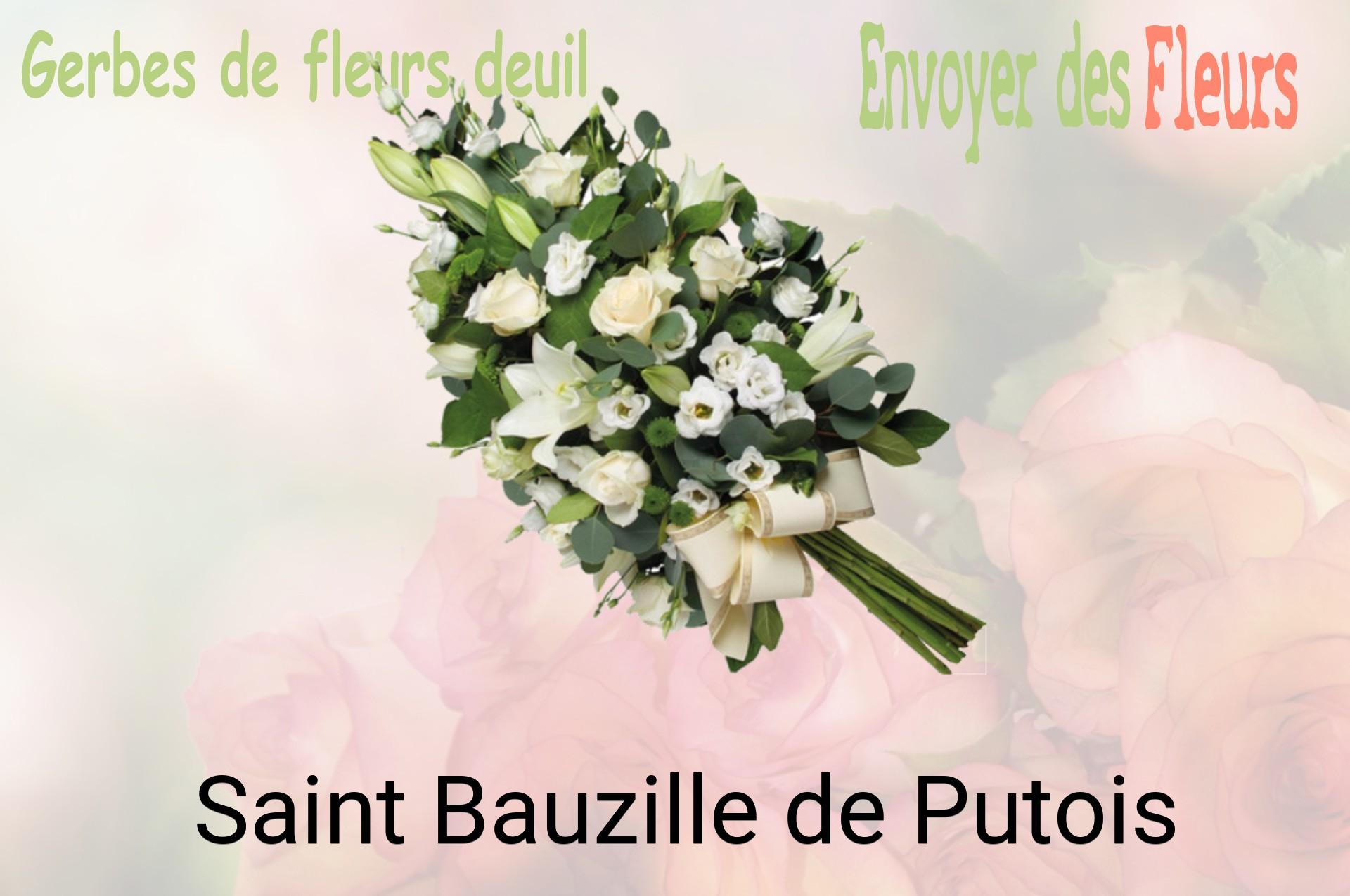 Gerbe de fleurs de deuil livrée à Saint-Bauzille-de-Putois